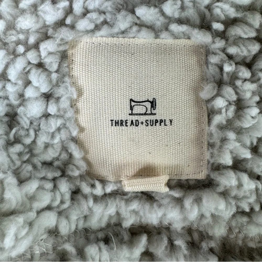 Thread & Supply Light Gray Sherpa Vest